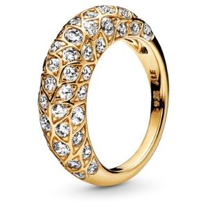 Pandora “Shine” 18k Gold Plated Sparkling Pattern Ring